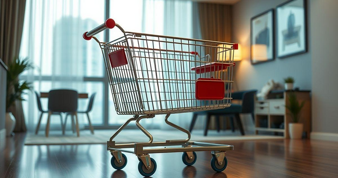 Carrinho de Compras para Condomínio 215L