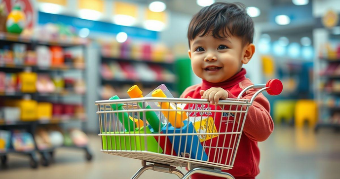Carrinho de supermercado infantil: diversão e aprendizado para as crianças