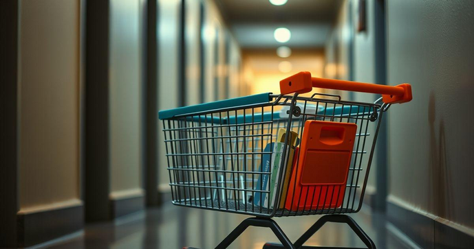 Carrinho de Compras para Condomínio de Plástico