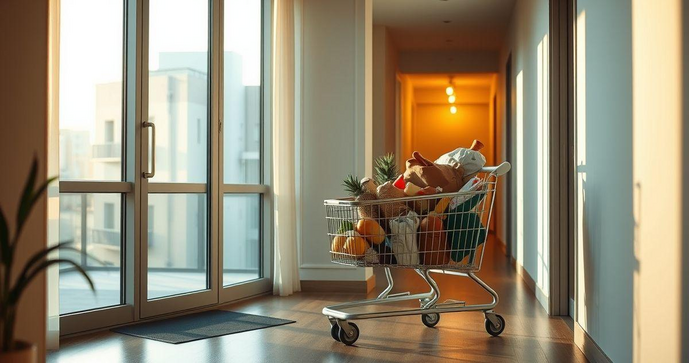 Carrinho de Compras para Condomínio Prático