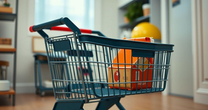Carrinho de compras de plástico para condomínio: praticidade e organização