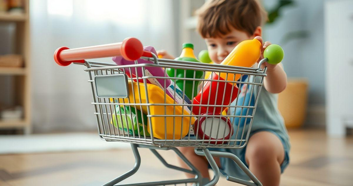 Carrinho de supermercado infantil é a escolha perfeita para diversão e aprendizado das crianças
