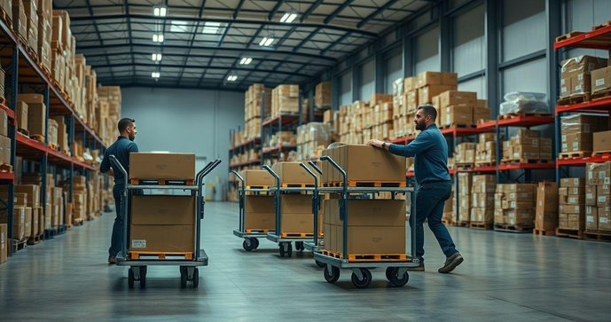 Carrinhos para movimentação de estoque otimizam logística e eficiência