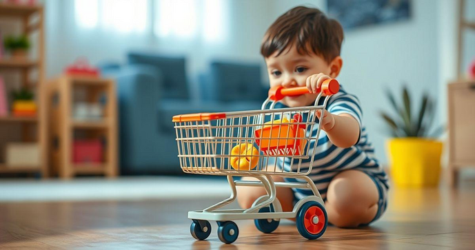 Como escolher o carrinho de supermercado de criança perfeito para brincar