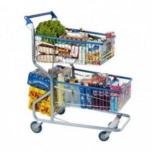 Comprar carrinho supermercado duas cestas