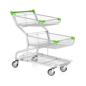 Comprar carrinho de mercado duas bandejas